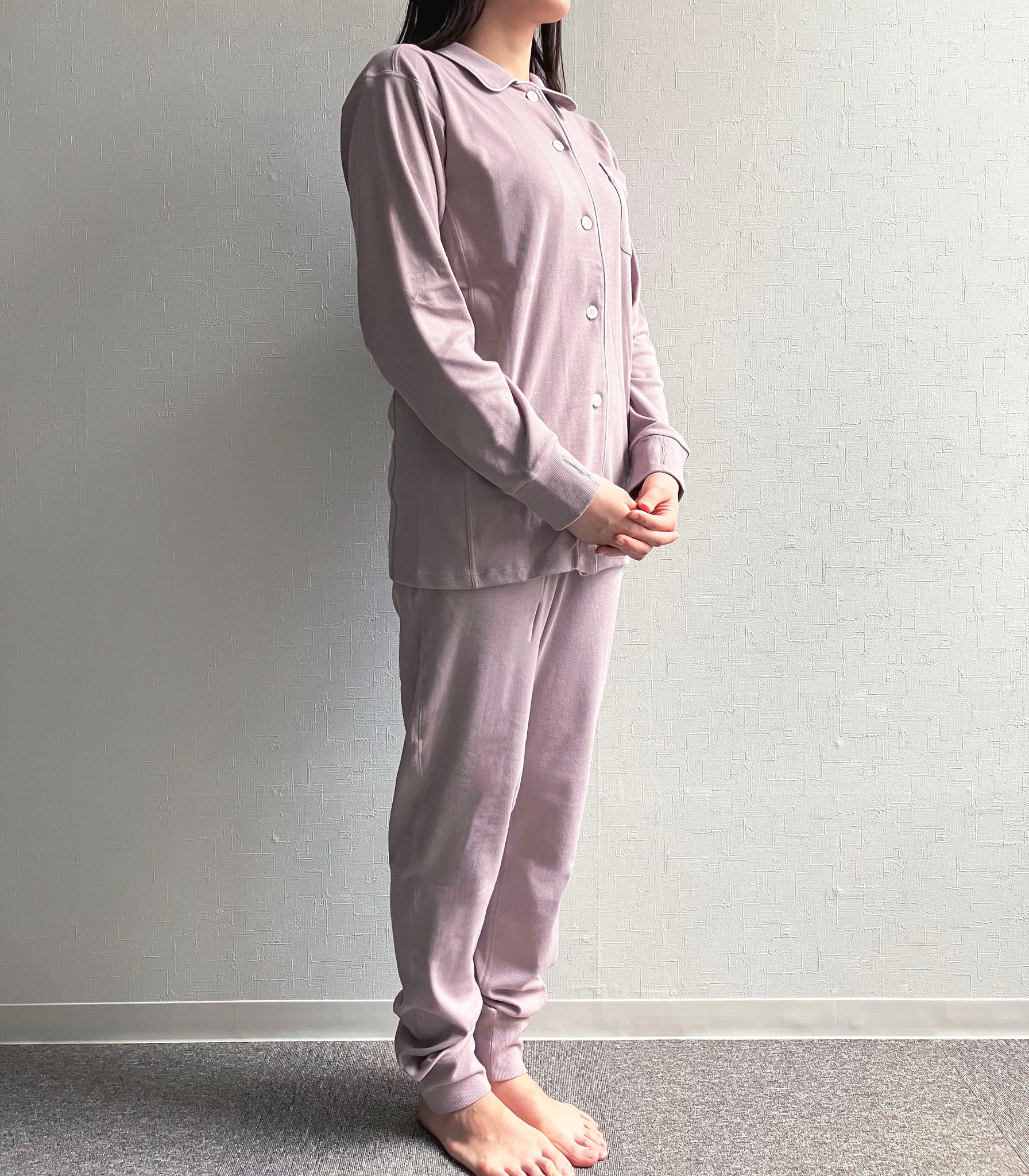 ロマンス小杉 wellness pajamas レディースパジャマ シャツタイプ M～L 